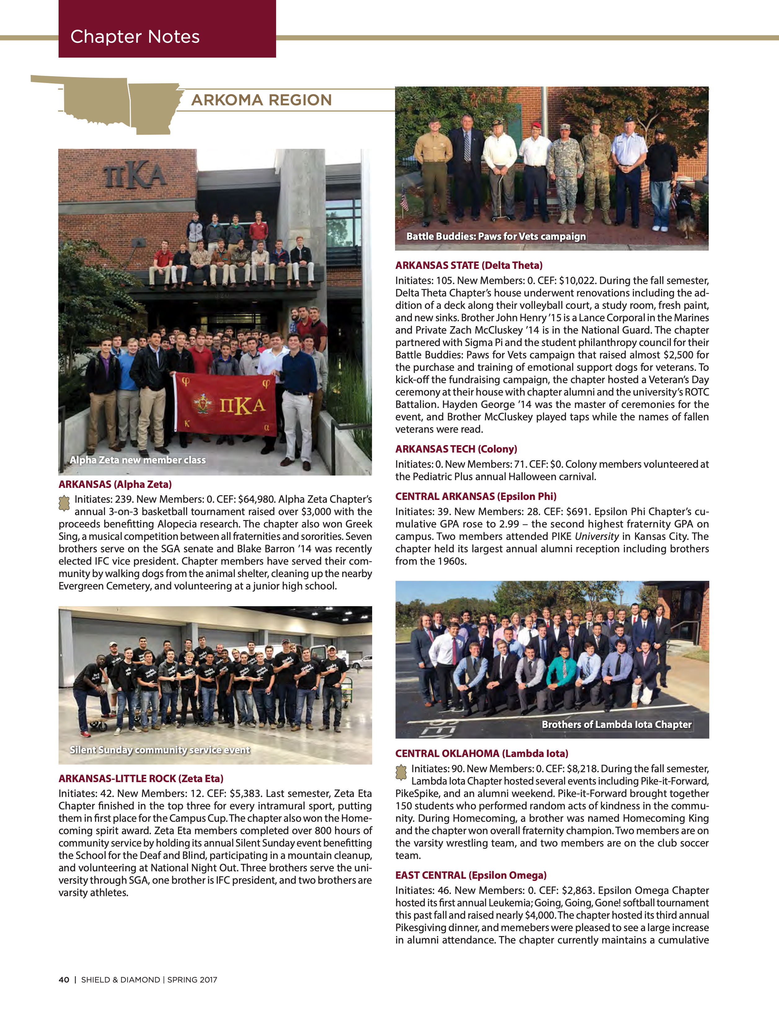 Chapter Notes, Spring 2017